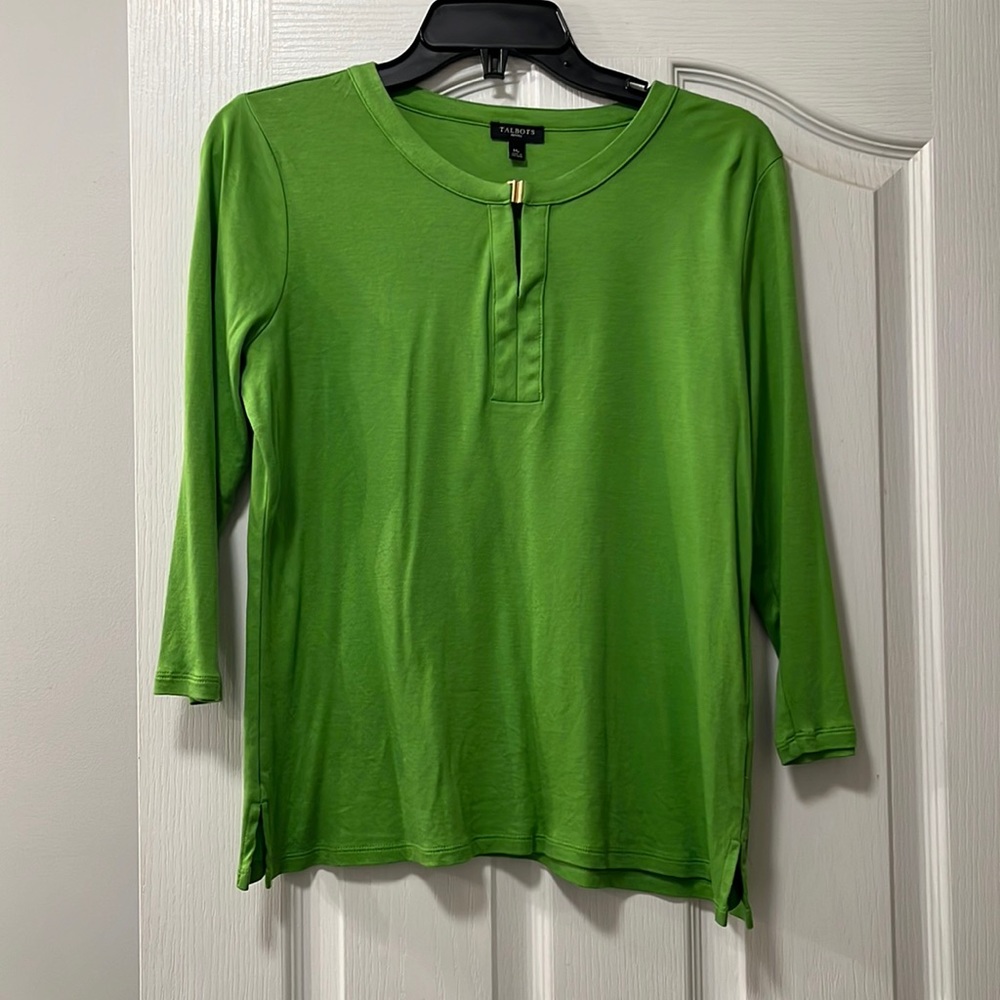 Talbots green blouse